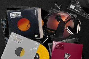 【PS样机】20款复古潮流黑胶唱片音乐发行创意设计CD包装样机 FLYERWRK – Retro Vinyl Record Mockup
