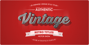【AE模板】25个复古文字标题排版设计动画 Animated Vintage Titles