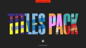 【FCPX插件】8组设计感十足创意文字标题动画 Titles Pack