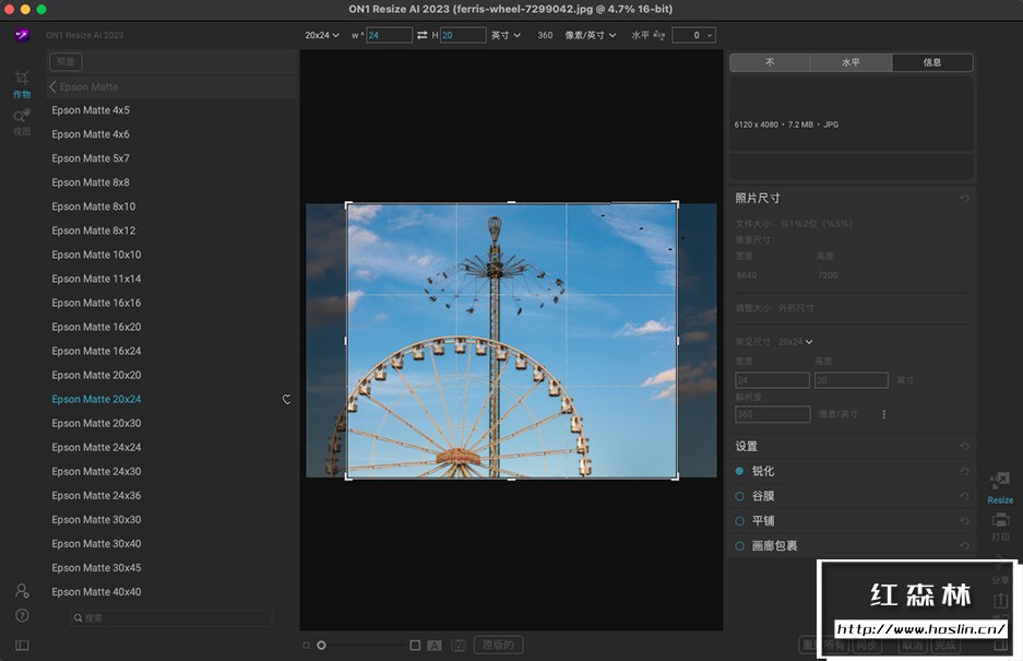 【软件/PS插件】智能AI照片无损放大软件/PS插件 ON1 Resize AI 2023(17.0.1.12976)Win/Mac中文版插图(4) 【软件/PS插件】智能AI照片无损放大软件/PS插件 ON1 Resize AI 2023(17.0.1.12976)Win/Mac中文版插图(4)