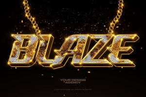 【PSD模板】华丽闪光碎钻宝石黄金纹理文字LOGO图形特效PSD模板 Bling Bling Text and Logo Effect Vol.3