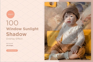 【图片素材】100张墙壁地板百叶窗阳光照射阴影叠加合成素材 100 Shadow Overlay Effect Set vol.1