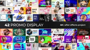 【AE模板】42组商品促销打折优惠活动宣传展示介绍包装动画 Promo Display