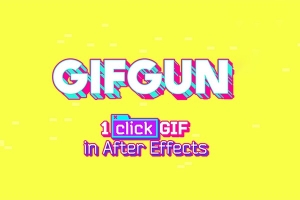 【AE脚本】AE软件一键快速输出GIF动图格式脚本插件 GifGun v1.7.29