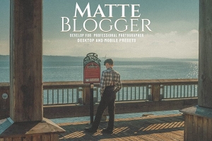 【LR预设】15款复古胶片颗粒旅拍肖像INS风摄影后期调色Lightroom预设 Matte Blogger- Desktop & Lightroom Presets