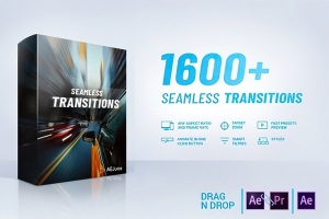 【AE/PR模板】1600种视频无缝转场动画预设 AEJuice – Seamless Transitions Legacy