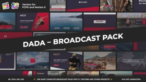 【FCPX插件】120个电视广播节目栏目边栏标题字幕条包装动画 DADA – FCPX Broadcast Pack