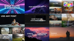 【FCPX插件】200个简单基本文字标题动画预设 200+ Text Animation Presets