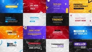 【FCPX插件】16种动感时尚动态文字标题排版动画 Modern Colorful Titles