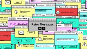 【AE/PR模板】12组复古风格Windows弹窗图形动画 Retro Messages