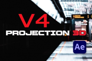 【AE脚本】平面图片投射三维空间摄像机视差动画 Projection 3D v4.2.04 汉化版 +使用教程