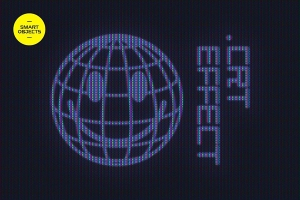【PSD模板】复古CRT显示器像素Logo屏幕LED电子显示效果PSD模板 Vintage Monitor Effect