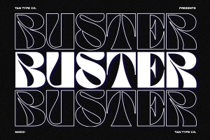【字体】复古有趣个性设计海报排版Logo文字装饰英文字体 Tan-Buster