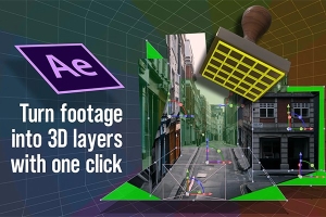 【AE脚本】将素材快速映射到任何3D实体上 3D Plane Stamp v1.7 + 使用教程