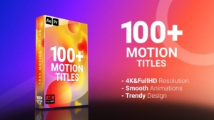 【AE/PR模板】100个现代文字标题动态排版效果字幕动画 Motion Titles