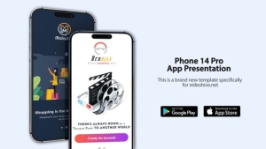 【AE模板】手机APP应用程序网页宣传界面展示动画模板 Phone 14 Pro App Presentation V.3