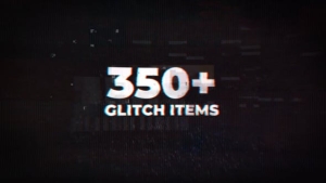 【AE模板】350组视频数字故障失真特效转场文字标题字幕条动画 Glitch
