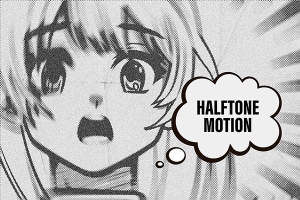 【PSD模板】复古插画半色调颗粒阴影纹理效果PSD模板 Halftone Motion Effect