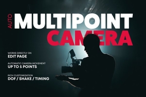【达芬奇模板】静态图像或视频添加3D透视动画效果预设 Multi Point Action Camera