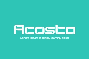 【字体】现代时尚简洁流行扁平化设计无衬线英文字体 Acosta font