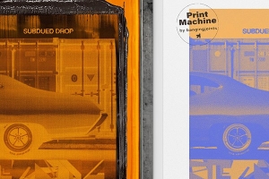 【PSD模板】半色调复古丝网印刷文本图片后期处理特效PSD模板 Silkscreen Print – Photoshop Effect