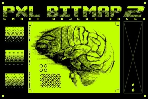 【PSD模板】复古半色调8Bit 像素化位图信号抖动失真效果PSD模板 Pxl Bitmap 2 – Photoshop Effect