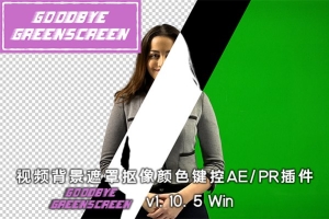 【AE/PR插件】人工智能视频背景遮罩抠像颜色键控插件 Goodbye Greenscreen v1.10.5 Win +使用教程