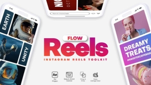 【PR模板】极简干净竖版短视频图片墙动画展示工具包 ReelsFlow – Instagram Reels Toolkit