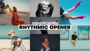 【AE模板】时尚节奏感图文展示开场动画 Rhythmic Opener