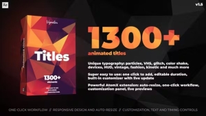 【AE脚本】1300种创意时尚现代文字标题排版动画预设 CrispyType – 1300+ Titles v1.5