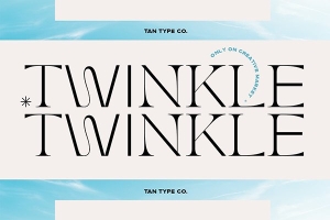 【字体】时尚优雅精致纤细手写艺术风衬线非衬线混合字体 Tan – Twinkle