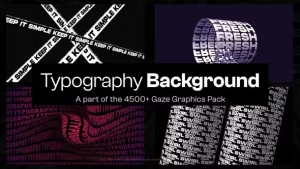 【AE模板】16种动画标题循环动力学海报文字背景动画 16 Typography Backgrounds