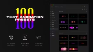 【PR脚本】100个创意文字标题特效动画预设 100 Text Presets for Premiere Pro