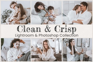 【LR预设】10款清晰美丽明亮通透人像旅拍摄影后期Lightroom预设 Clean & Crisp Photo Edit Collection
