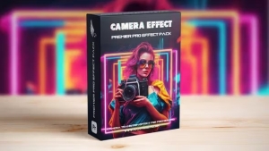 【PR模板】15组创意摄像机取景框闪光灯拍照转场过渡动画 Camera Click Flash Transition