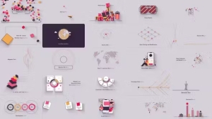 【AE模板】时尚精美设计信息图表小元素视频讲解动画 Minimal Design Explainer video Kit