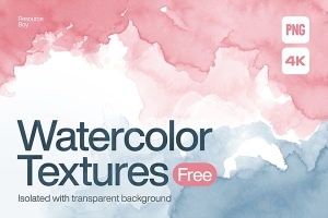 【PNG素材】100款水彩画笔触着墨层次纹理PNG图片素材 100 Watercolor Textures