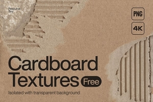 【PNG素材】100个撕裂纸板纸箱边缘纹理创意设计图片素材 100 Torn Cardboard Textures