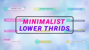 【AE模板】12组极简迷你卡通文字标题字幕条动画 Minimalist lower thirds