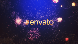 【AE模板】新年快乐漂亮雪花烟花爆炸LOGO标志片头动画 New Year Fireworks Logo
