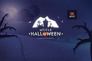 【FCPX插件】30款万圣节恐怖游戏主题文字标题阴郁背景动画 motionVFX – mTitle Halloween
