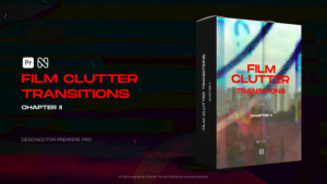 【PR模板】老式复古电影胶片划痕杂乱闪烁光效转场动画 Film Clutter Transitions Vol. 02