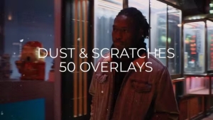 【AE模板】50种灰尘污渍划痕覆盖叠加效果动画 50 Dust & Scratches Overlay