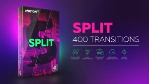 【AE脚本】400种图形切割遮罩分屏视频无缝转场动画预设 Split Handy Transitions