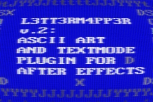 【AE插件】ASCII文本乱码艺术视频映射特效 L3tt3rM4pp3r2 v2.8 Win/Mac版