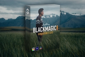 【调色预设】5款黑色魔法电影色彩Blackmagic 相机视频颜色分级调色预设 Film Space – Justkay Blackmagic Gen 5 LUT’s
