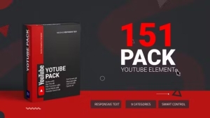 【PR模板】151个网络社交媒体视频开场标题转场制作包装动画 Unique YTB Pack