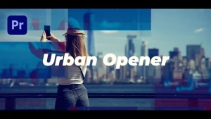 【PR模板】炫酷时尚Vlog视频图文幻灯片开场展示动画(含模板音乐) Urban Opener