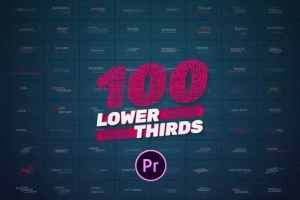 【PR模板】101个现代时尚简约文字标题字幕条动画 Lower Thirds Pack MOGRT