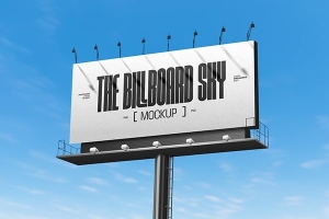 【PS样机】大型户外道路T型高炮广告牌商业宣传PS贴图样机 The Inner City Billboard Mockup